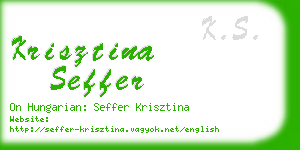 krisztina seffer business card